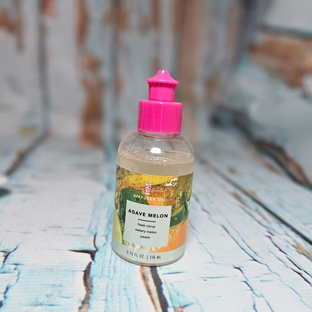 Pink Zebra Agave Melon Diffuser Oil 3.75 oz Fresh Citrus Watery Melon Peach NEW